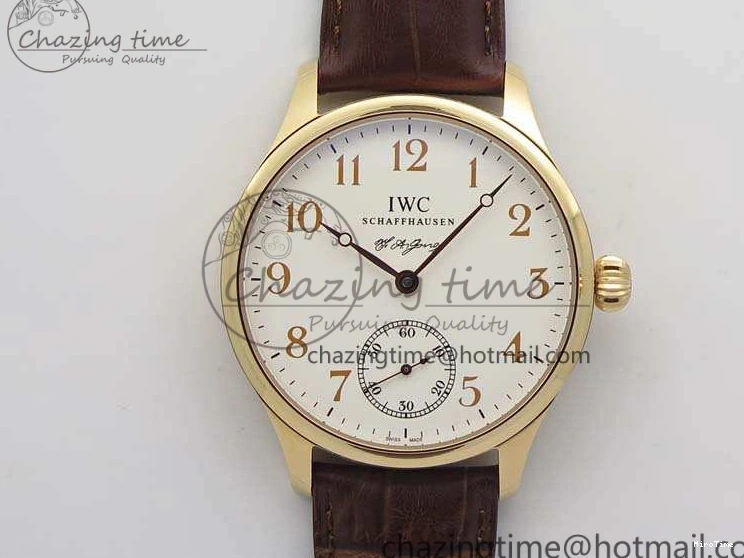 MIROTIME 0318 Effortless Portuguese Fa Jones IW544201 RG GSF 1:1 Best Edition White Dial On Leather Strap 7228